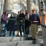 Working the semi-annual Wallingford community clean-up.